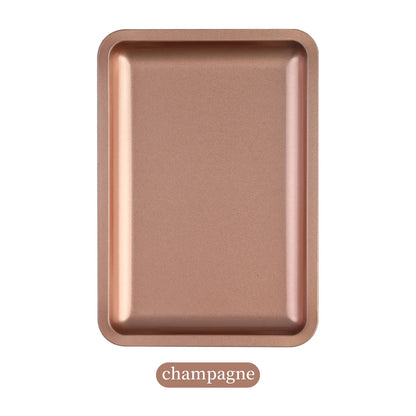 1PC Square Stainless Steel Cosmetic Storage Tray Nail Art Manicure Plate Tweezers Clippers Pens Container False Nails Dish Tools