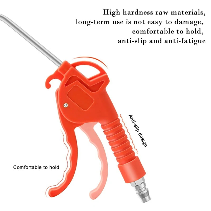 Air Blow Gun,High Flow Air Blower Gun for Compressor with Angled Bent Nozzle,Three Colors to Choose from,Short style