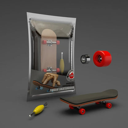 1Set Finger SkateBoard Wooden Fingerboard Toy Professional Stents Fingers Skate Set Novelty Children Christmas Gift