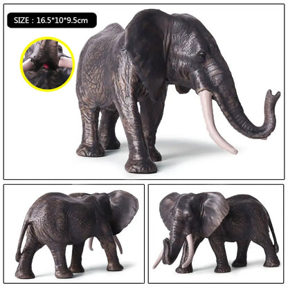 Oenux African Wild Animals Elephant Model Simulation Big Mammoth Action Figures Figurine PVC Educational Toy For Kids Gift