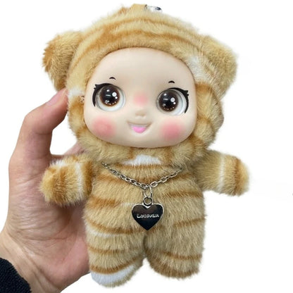 New Cute Kitty Vinyl Face Plush Pendant Kawaii Cat Plushie Keychain Backpack Charm Home Decor for Adults Stuffed Pendant