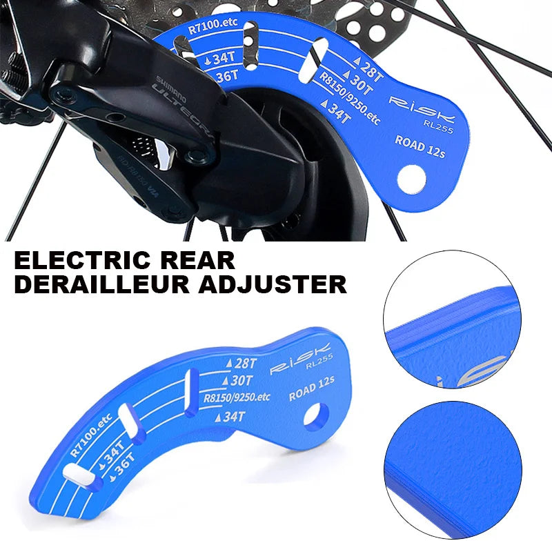 RISK 12T Electric Rear Derailleur Adjuster Adjustment Gauge Guide Tool Chain Gap Tool for Road Bike R7100 R7150 RX820 R8150