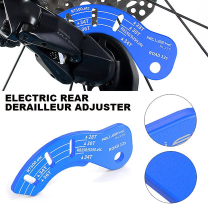 RISK 12T Electric Rear Derailleur Adjuster Adjustment Gauge Guide Tool Chain Gap Tool for Road Bike R7100 R7150 RX820 R8150