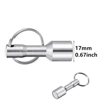 Super Strong Magnetic Pocket Metal Magnet Check Car Keys Keychain Split Ring Keyring Hanging Holder Hooks Portable Outdoor Tools