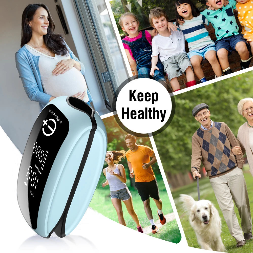 Medcial Forehead Thermometer Fingertip Pulse Oximeter Monitor Blood Oxygen Saturation Meter Pulse Oximeter USB Rechargeale