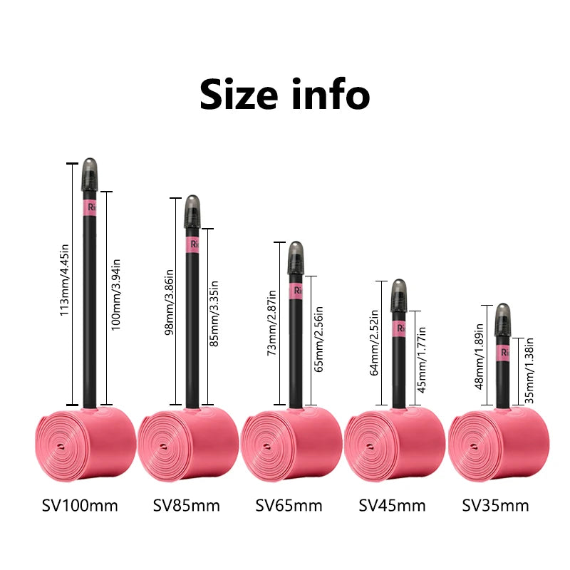RideNow TPU 700C Road Bike Inner Tube 700x18-32C Presta 100/85/65/45/35mm Valve Super Light Weight Road Bike Tubes