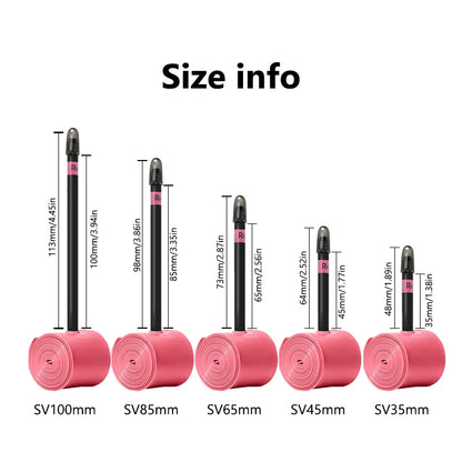 RideNow TPU 700C Road Bike Inner Tube 700x18-32C Presta 100/85/65/45/35mm Valve Super Light Weight Road Bike Tubes