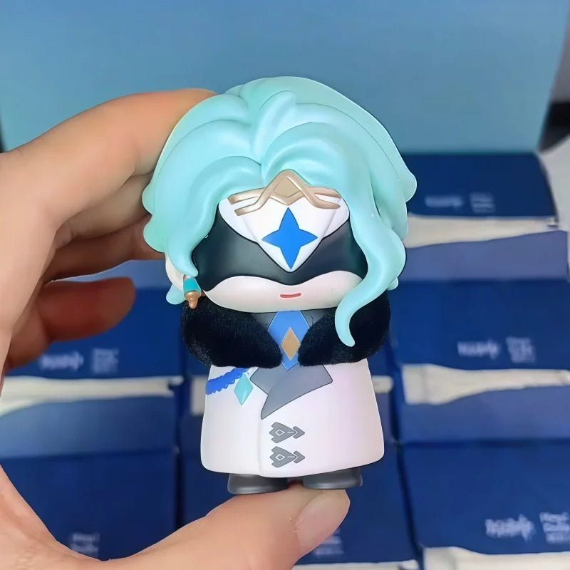 Mihoyo Genshin Impact Fatui Harbinger Q Version Series Blind Box Desktop Mini Doll Model Toys Trend Decoration Surprise Gifts