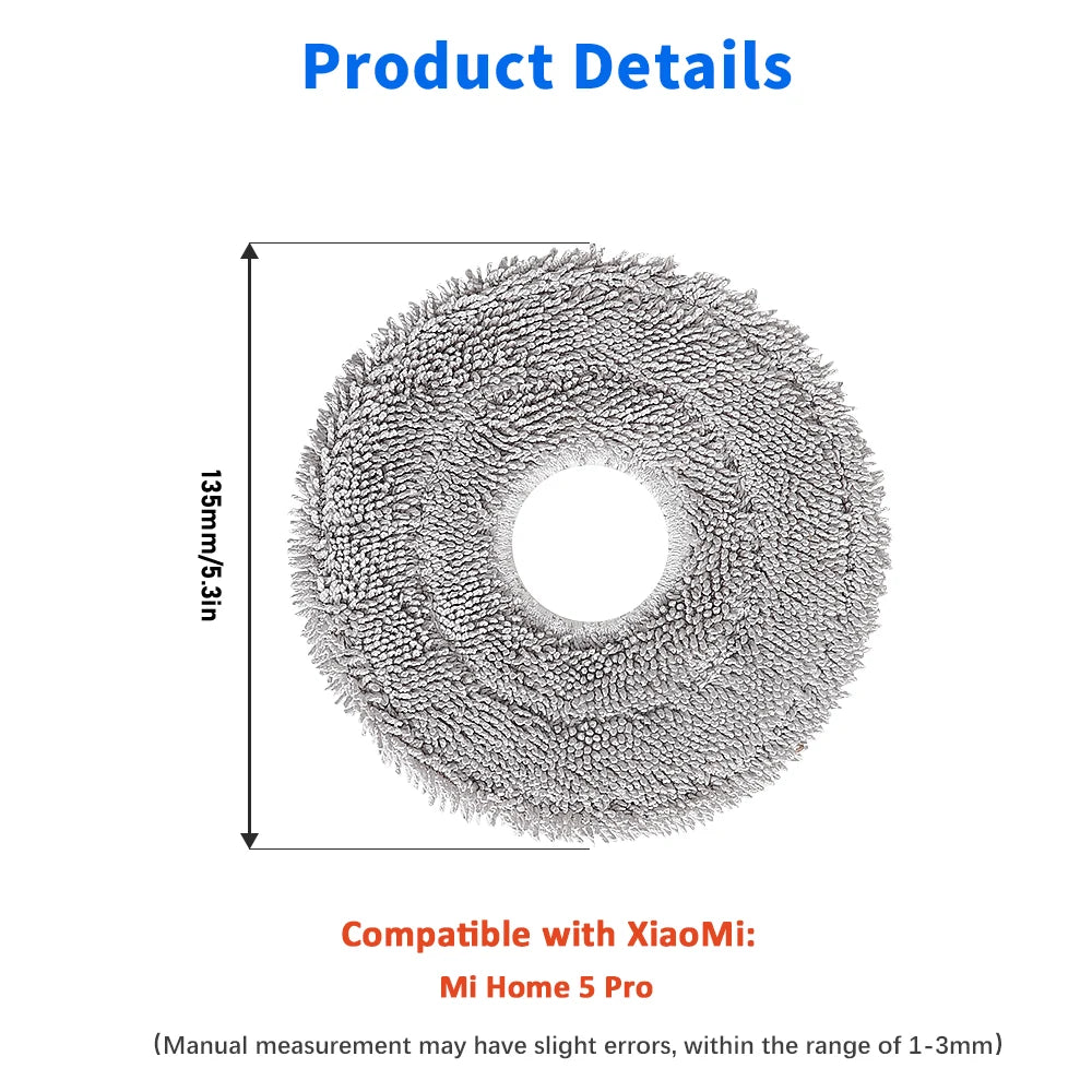 Easy Install Perfect Fit Mop Cloth Kit Mop Pad Part For Xiaomi Mijia 5 Pro OV21CN X10 Plus S10 Plus X20 X20 Plus M30 Pro M30S