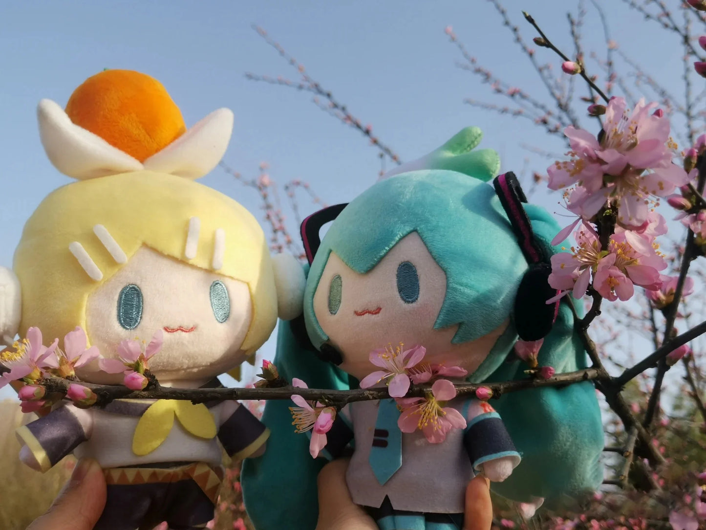 Hatsune Miku Plush Doll Toys Kagamine Len Rin Backpack Keychain Cute Stuffed Dolls Collection Model Ornament Toy Girls Gift