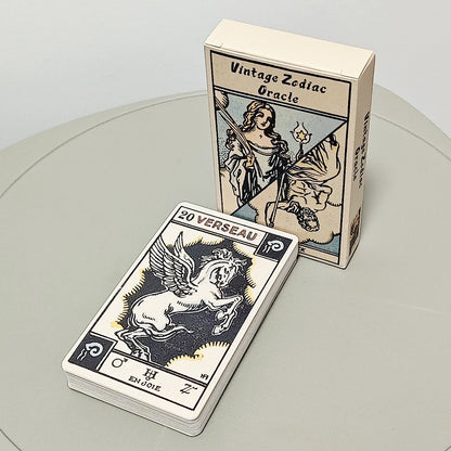 Astrological Zodiac Tarot Card Deck, "Le Tarot Astologique" Tarot Card 48 Pcs Oracle Cards 10.3*6cm