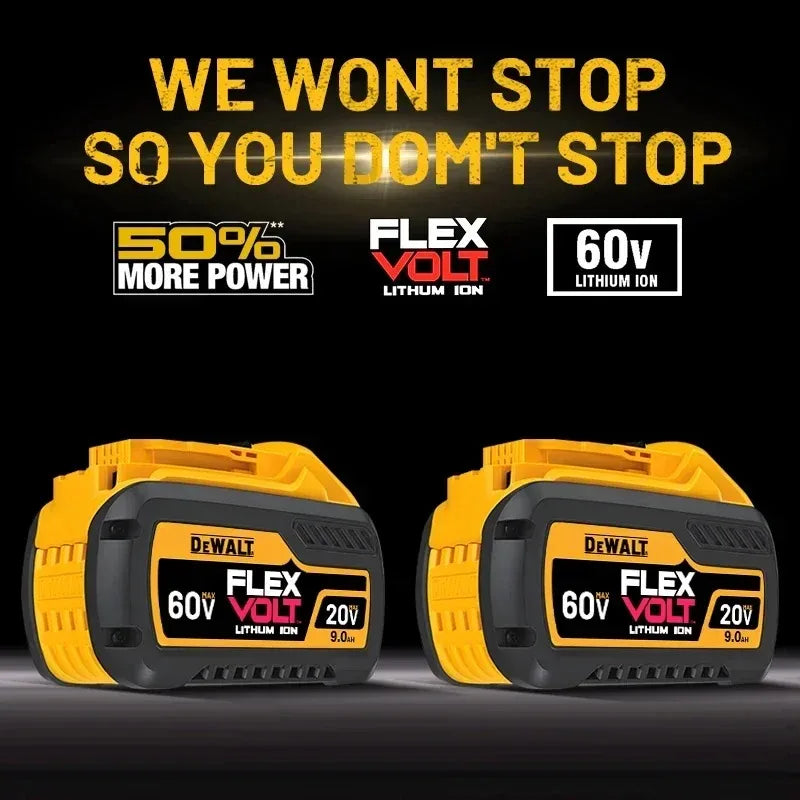 DeWALT Original Battery 20V/60V 9000mAh MAX FlexVolt for DCB606 DCB205 DCB206 DCB209 DCB182 Power Tool Air Transport