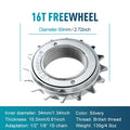 1pc 16T 18T 20T 22T 24T Single Speed Bike Freewheel Compatible With Threaded Freehub Replacement Bike Parts Bicycle Accessories