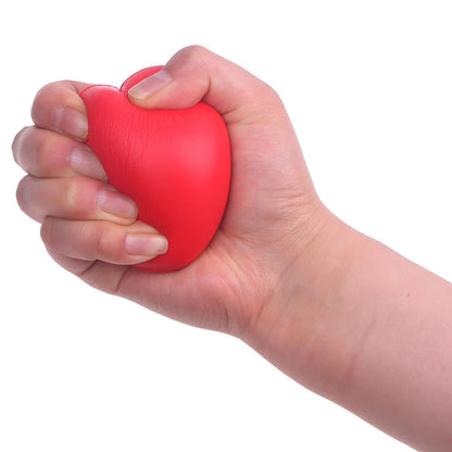 Stress Pressure Relief Relax Novelty Fun Gifts Vent Gag Toy Funny Squeeze Heart Shaped Ball Soft Foam Anti Stress Ball Toys 1Pcs