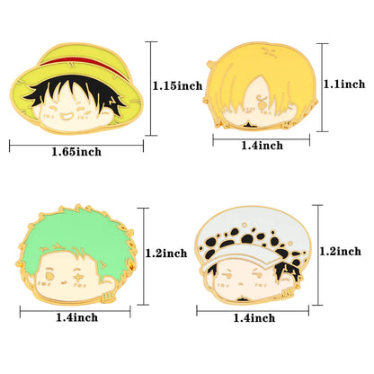 Japanese Anime Enamel Pin Cute Lapel Pin Devil Fruit Brooches for Backpack Manga Badges Jewelry Accessories