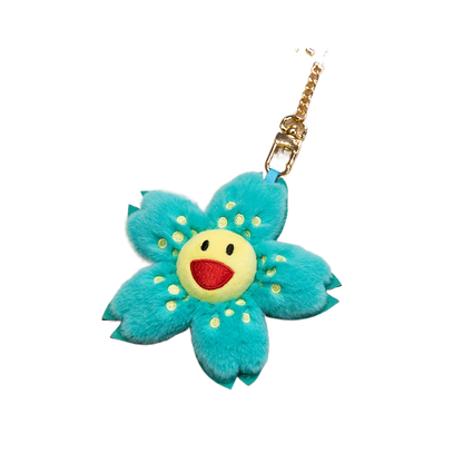 Cute Sunflower Plush Keychain Toy Stuffed Flower Soft Doll Small Pendant Keychain Fashionable Backpack Pendant Christmas Gift