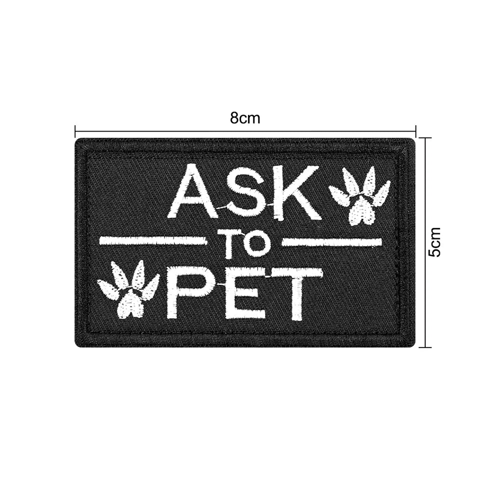1 Piece Tactical Patch Bundle For Dog Vest Harness Collar Personalized Patches Tags Sticker Label Custom Name ID Service Dog