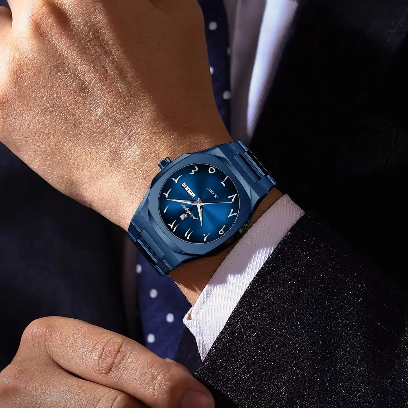 POEDAGAR Luxury Fashion Men's Clock Waterproof Week Date Male Watch Quartz Stainless Steel Business Watches For Man Reloj Hombre