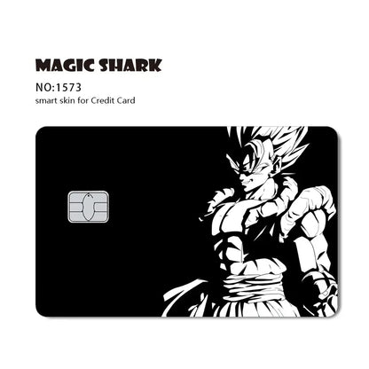 100% New Anime Goku Vegeta Super Saiyan 3M Front Film Skin Sticker Cover for Debit Credit Card