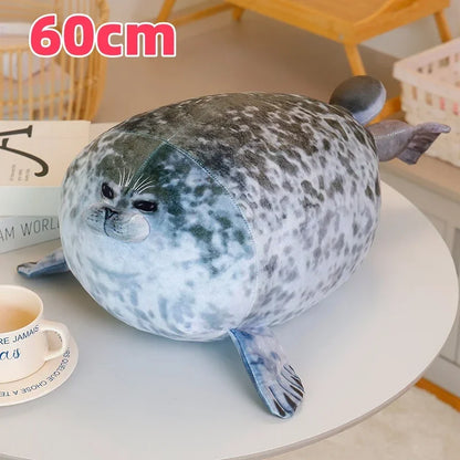 Simulation Seal Sea Lion Plush Toys Hot Sale Mom-Children Seal Doll Cozy Cotton Stuffed Throw Pillow Back Cushion Cute Gift