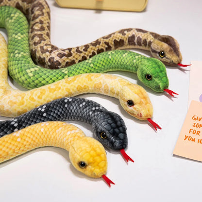 9 Kinds Simulation Snake Plush Toy Lifelike Anaconda Fake Snake Python Model Prank Doll Creative Room Decoration Birthday Gift