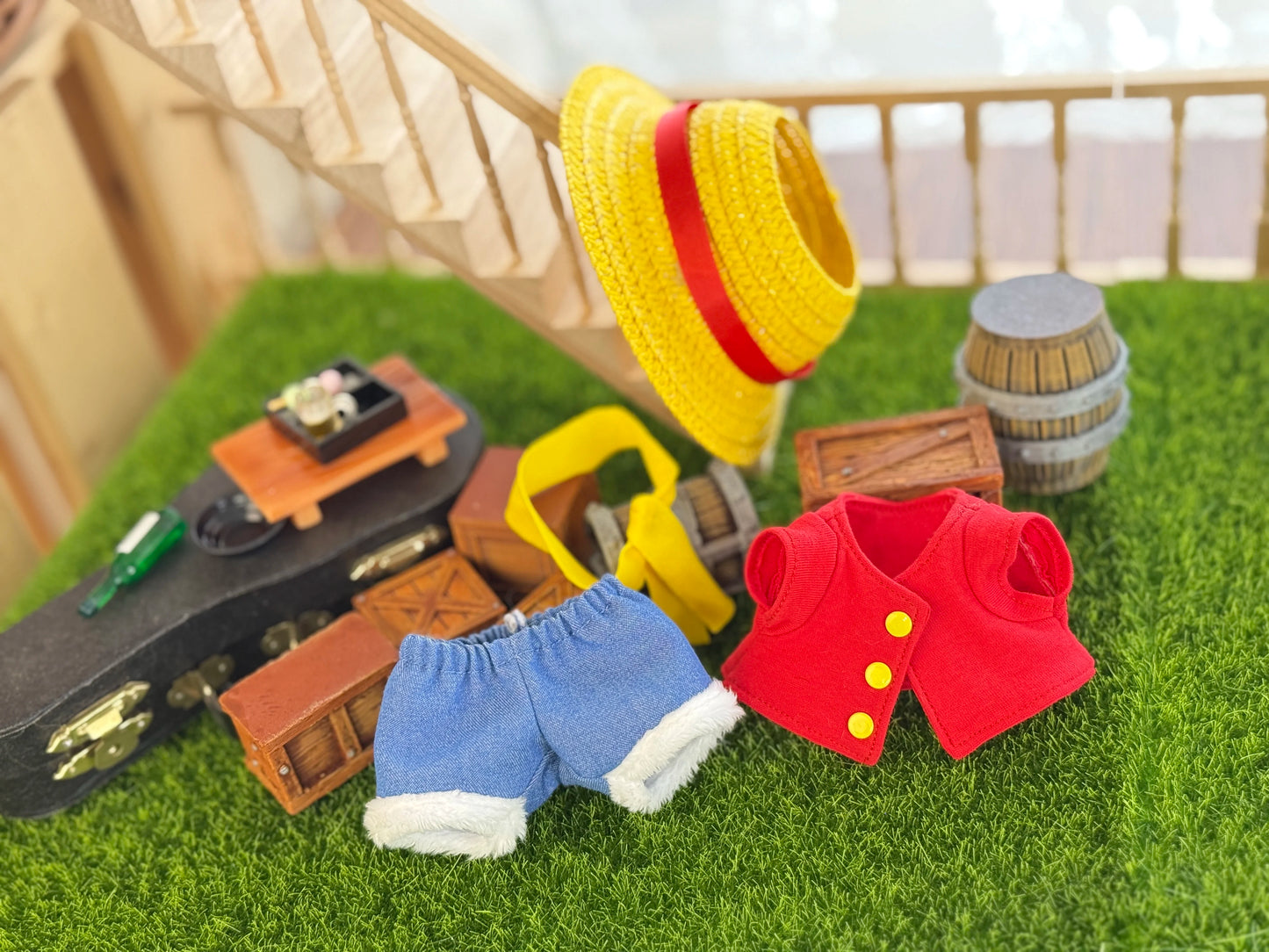 Doll labubu Clothes Accessories Luffy Choba Roronoa Zoro Doll Set Mini Plush Doll Clothing Fashion Doll Accessories Decoration