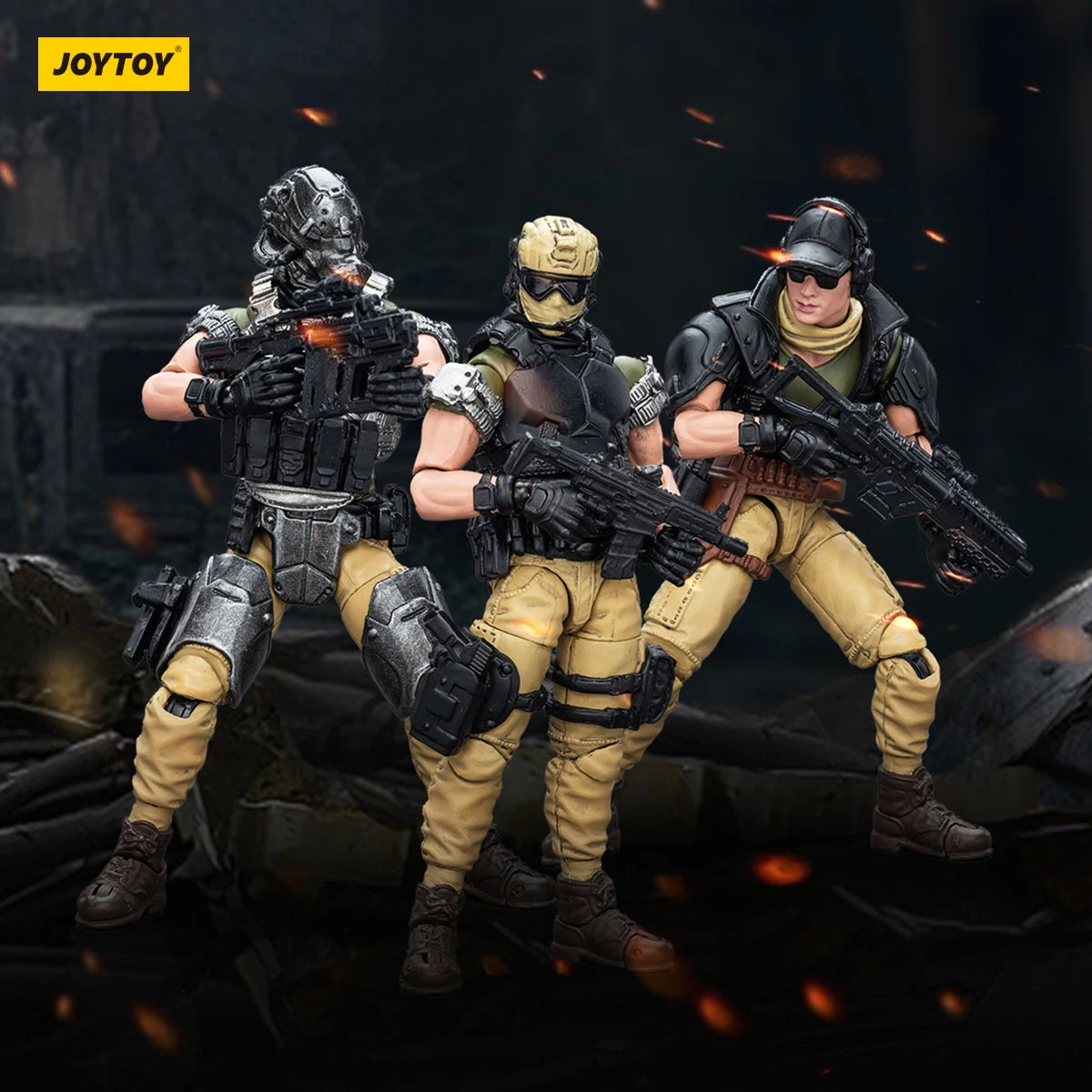 JOYTOY 1/18 3.75 Action Figures Military Armed Force Series Anime Model Gift