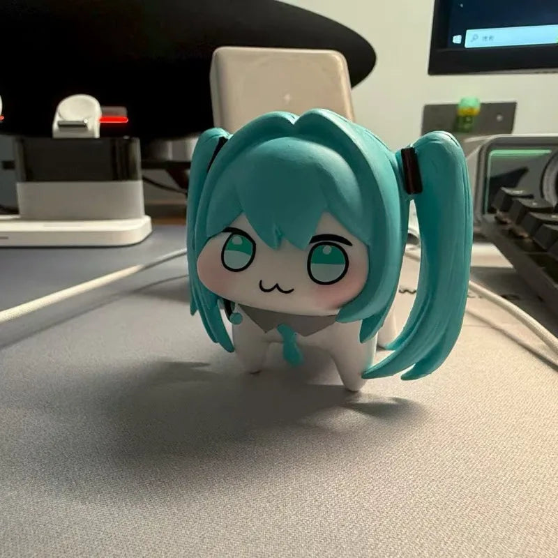 Doro Hatsune Miku Action Figures  Q Version PVC Anime Model Figures Kawaii Cartoon Cute Desktop Decoration Toy Doll Gift