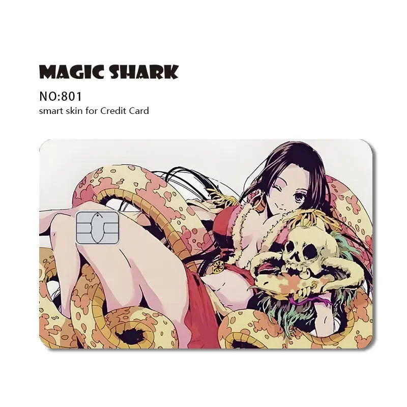 Magic Shark Wanted Anime 3M PVC Matte No Fade Skin Cover Sticker for Metro Debit Credit Card