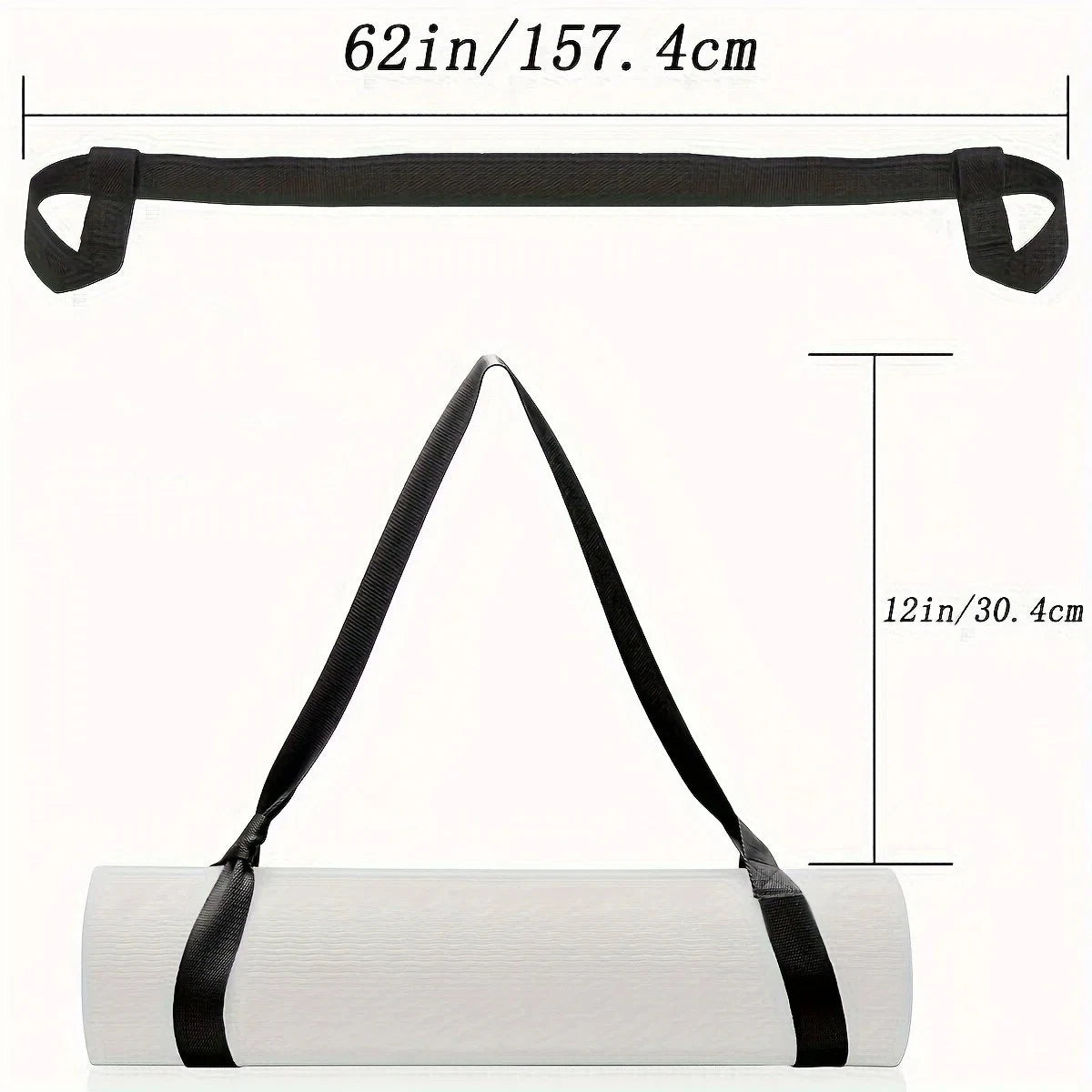 Adjustable Yoga Mat Storage Strap with Thickened Carrier - Multi-Purpose Fitness Strap Suitable for Yoga Mats, Gym Eq