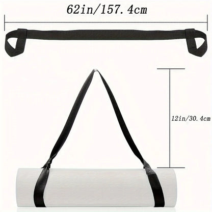 Adjustable Yoga Mat Storage Strap with Thickened Carrier - Multi-Purpose Fitness Strap Suitable for Yoga Mats, Gym Eq