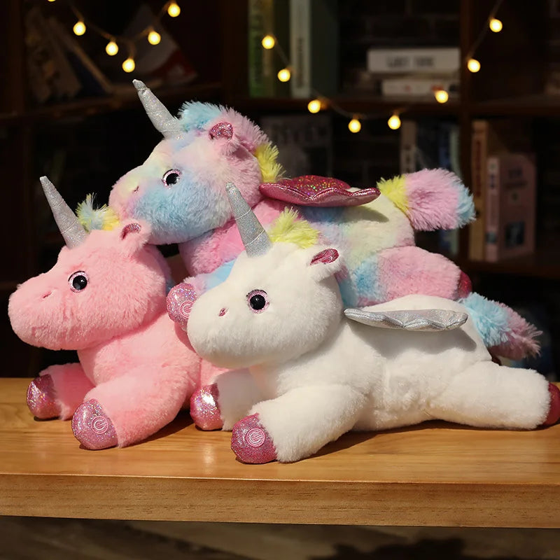 120CM Cute Glowing LED Light Unicorn Plush Toys Lovely Luminous Animal Unicorn Pillow Stuffed Dolls for Children Kids Gifts