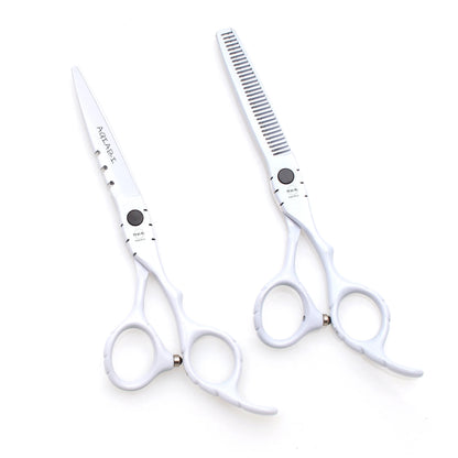 Professional Hairdressing Scissors 5.5" 6" AQIABI Japan Stainless Thinning Scissors Barber Shop Hair Cutting Scissors Red A1010