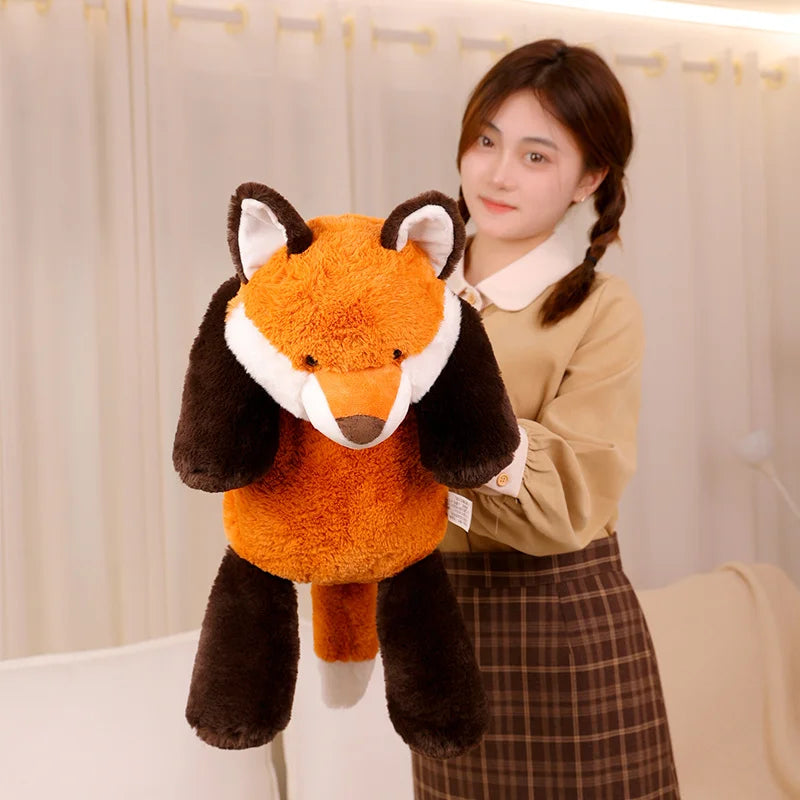 45-70cm Super Soft Lazy Fluffy Plush Stuffed Animals Plushie Raccoon Fox Crocodile Sloth Hug Throw Pillow Birthday Gift Boy Girl