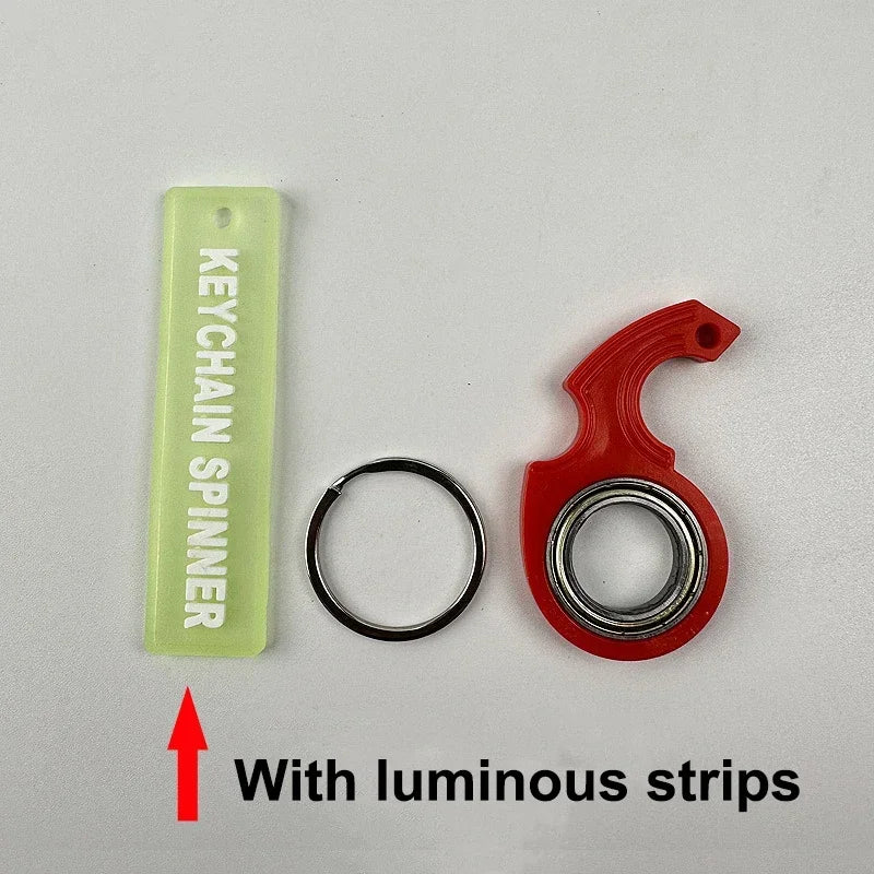 Spinner Stress Toy Funny Idget Toys Kids Fingertip Spinning Keyring Finger Fidget Ring Relieve Boredom Party Gifts Keychain Toys