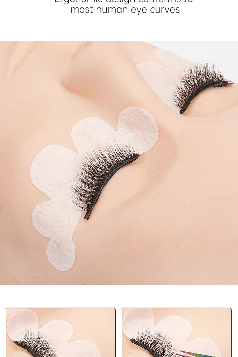 50 Pairs Grafting False Lashes Cloud Shape Paper Eye Gel Patches Under Eye Pads Tips Eyelash Extension  Makeup Tools