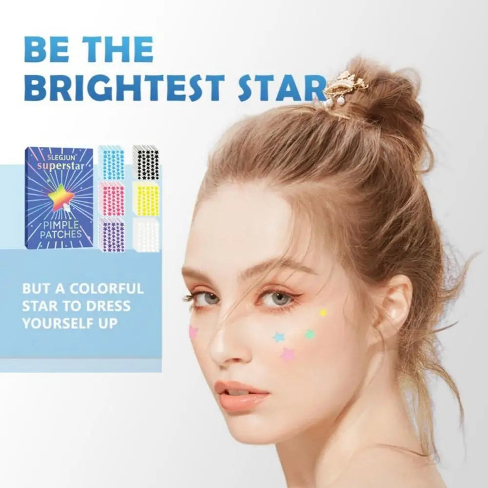 200pcs Colorful Star Pimple Patches Multi-functional Acne Patches Ultra-Thin Face Concealer Cover Facial Decor Gentle Skincare