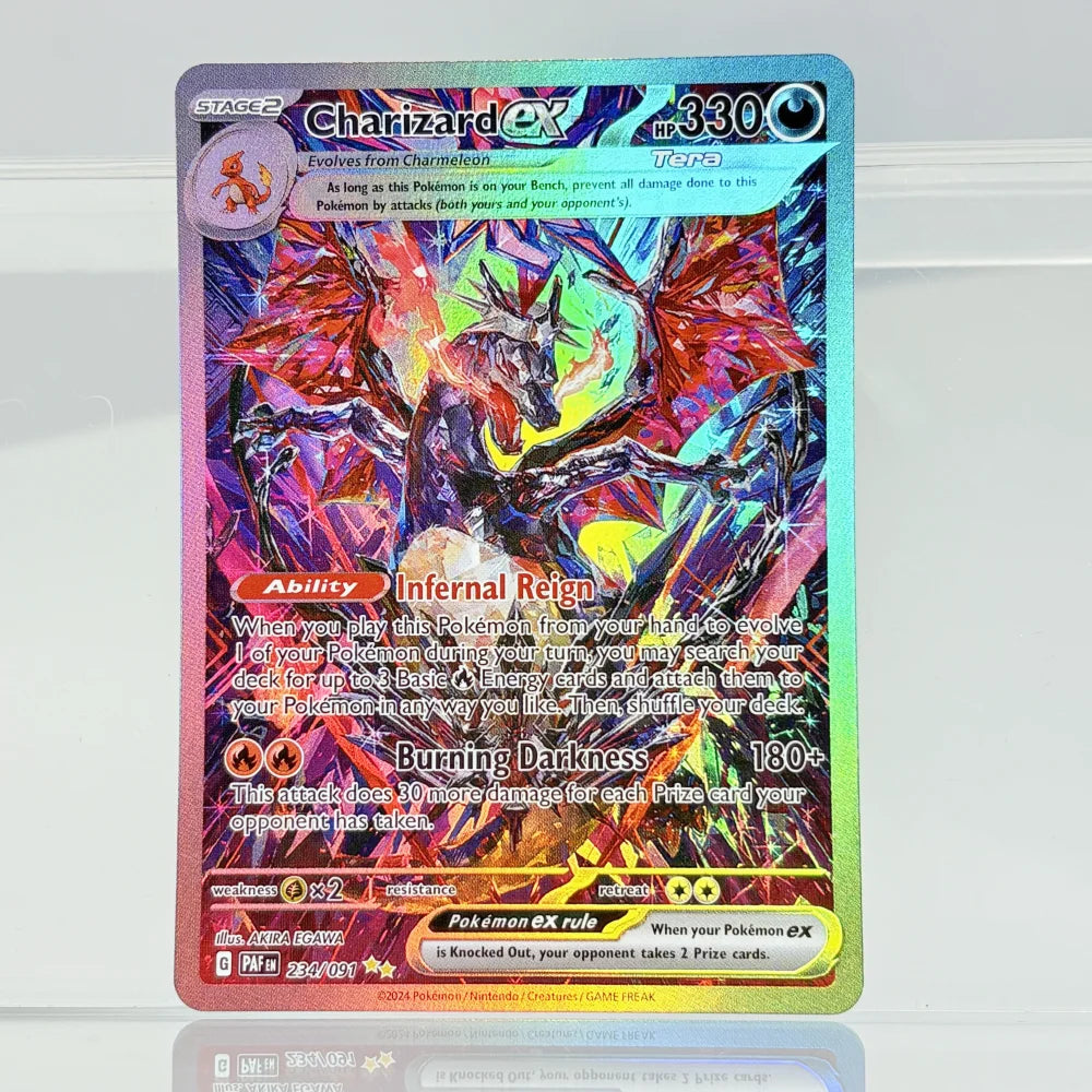 Holographic Game Trading Collection PTCG Proxy Cards Charizard Pikachu Mew EX Singl PKM Foil Cards PROXY Card
