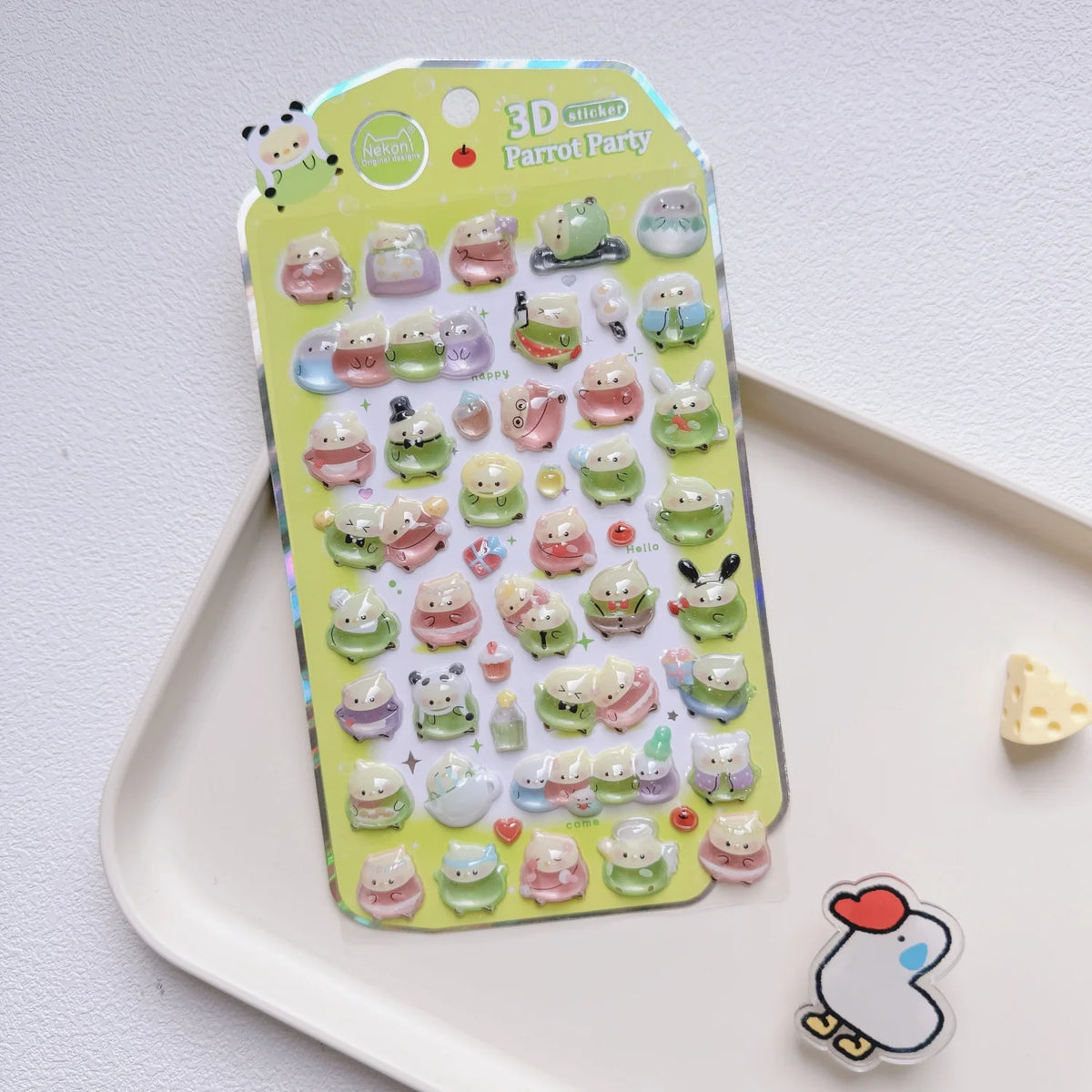 NEKONI Cute Animals Seal Bear Penguin 3D Stickers Scrapbooking DIY Journaling Stationery Diary Cute Stickers School Supply