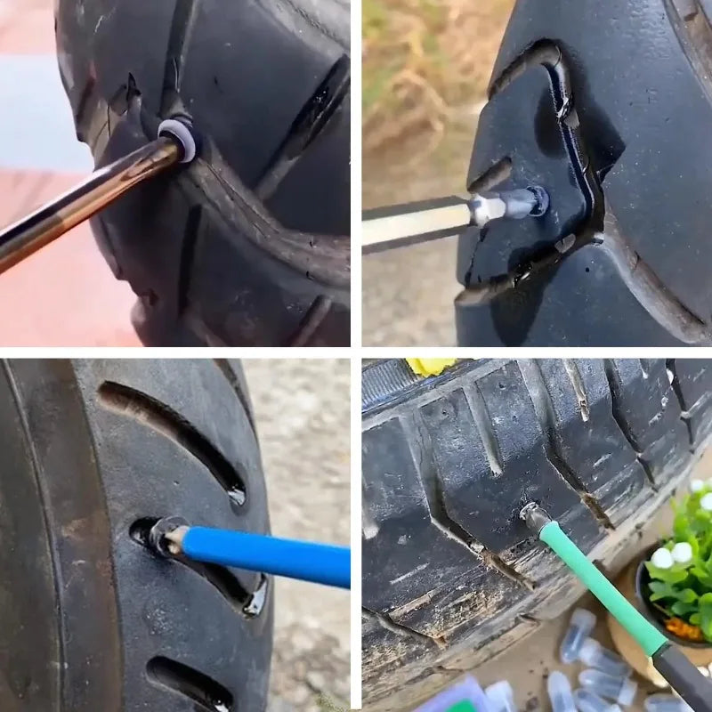 Tire Repair Rubber Nail,40PCS Tire Repair Rubber Screws Fast Tyre Self-Service Tool,Electromobile Tire Puncture Repair for Car