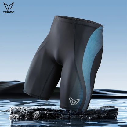 Veidoorn Quick Dry Swim Trunks Mens 5-Inch Anti-Embarrassment Liner Breathable Comfortable Athletic Swimwear for Swimming Beach