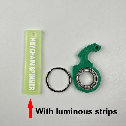 Rotate Fidget Spinner Keychain Metal Idget Toy Kid Stress Relief Spinner Keyring Fidget Ring Relieve Anxiety Boredom Party Gift