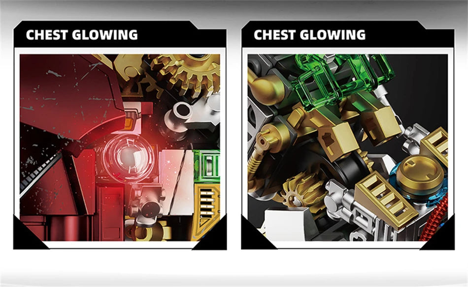 Variety Iron Heroes Blocks Action Figures Mark Building Sets Buster Mech DIY Brick Collectible Toys for Boys Adult Kids Gifts