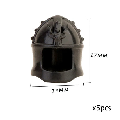Viking Pirate Age Bullhorn Hat Medieval Knight Roman Warrior Soldier Helmet Action Figures Building Blocks Toys For Children