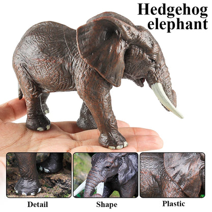 Oenux African Wild Animals Elephant Model Simulation Big Mammoth Action Figures Figurine PVC Educational Toy For Kids Gift