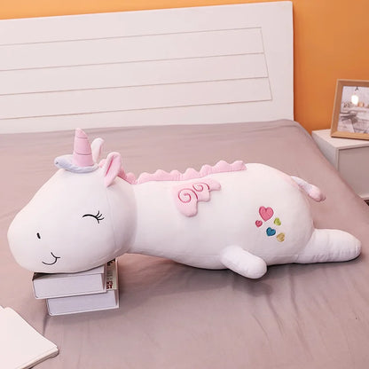 120CM Cute Glowing LED Light Unicorn Plush Toys Lovely Luminous Animal Unicorn Pillow Stuffed Dolls for Children Kids Gifts