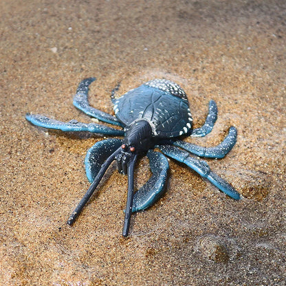 Oenux Simulation Ocean Sea Life Animals Model Lovely Crab Action Figures Toy Cake Toppers Collection Jouet Kids Education Gift