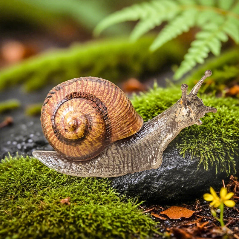 Oenux Wild Insect Animals Snails Growth Cycle Model Garden Decoration Figurines PVC Miniature Cute Education Kids Toys