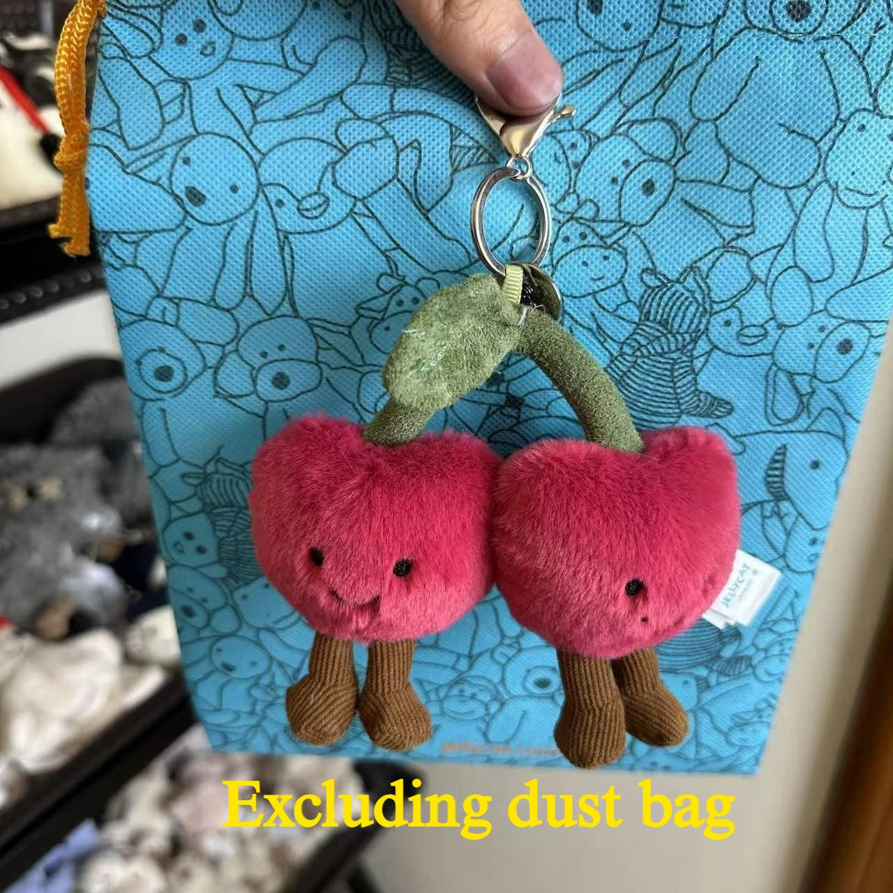 Hot tea bag Jc Cute Plush Toy label cute girl bag charm plush toy keychain Kawaii plush toy Limited New Gift bag