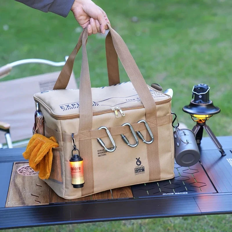 30-42L Tactical Camping Storage Bag - Insulated Folding Box for Picnic, Tableware & Field Equipment Waterproof
